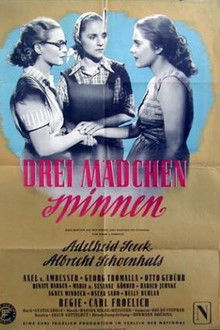 Drei Mädchen spinnen