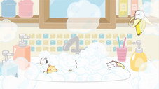 Bananya dans la salle de bain-nya