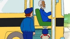 Caillou prend l'autobus scolaire