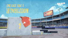 Une cage vide à Wimbledon