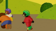 Petit Ours Brun fait du roller