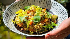 Œuf mimosa et wok de légumes