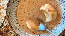 Veau moutarde et soupe chocolat