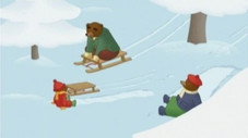Petit Ours Brun fait de la luge