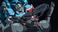 Combat de Mobile Suits dans l'espace