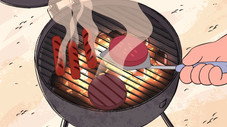 Barbecue sur la plage