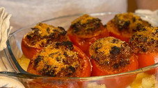 Tomates farcies, melon en salade