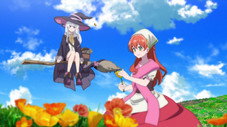 La fille à la beauté florale et du bonheur en bouteille