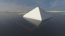Egypt floating pyramid background image