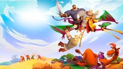 Three Heroes and the Navel of the World background image