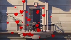 Love on the Balcony background image