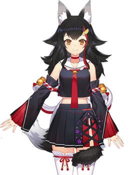 Ookami Mio as Ookami Mio