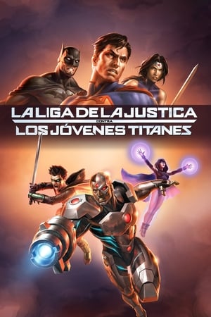 Póster de la película La Liga de la Justicia contra los Jóvenes Titanes