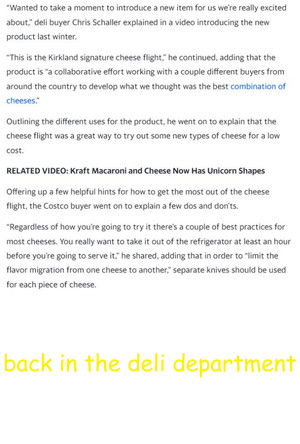 Back in the Deli Department