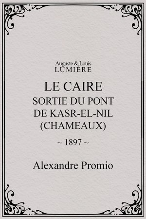 Le Caire, sortie du pont de Kasr-el-Nil (chameaux)