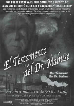 Póster de la película El testamento del Dr. Mabuse