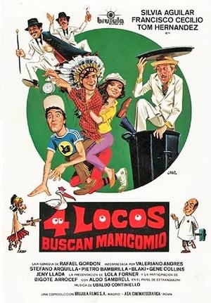 Poster Cuatro locos buscan manicomio 1980