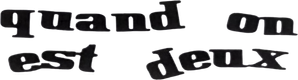 Quand on est deux — Logos 1