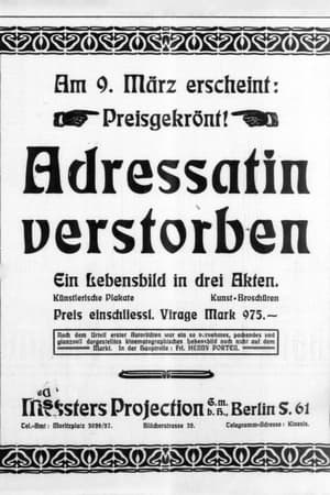 Poster Adressatin verstorben (1912)