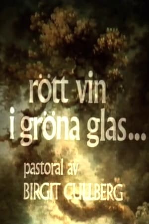 Poster Rött vin i gröna glas 1970