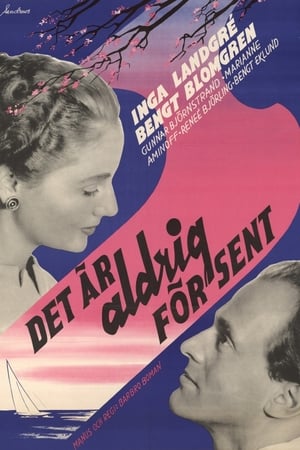 Poster Det är aldrig för sent 1956