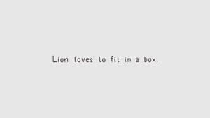 Image Lion Loves to Fit in a Box