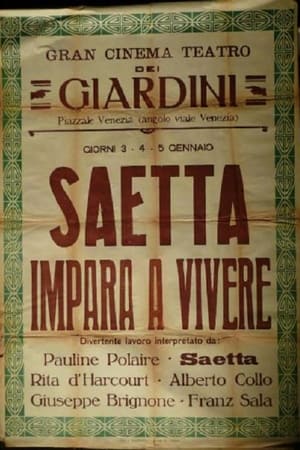 Poster Saetta impara a vivere (1924)