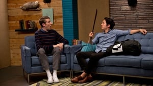 Comedy Bang! Bang! Steven Yeun Wears Rolled Up Black Jeans & No Socks