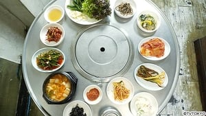 Solitary Gourmet Bone-In Pork Ribs Galbi and a Cluster of Side Dishes of Seoul, South Korea