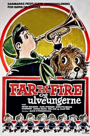 Poster Far til fire og ulveungerne 1958