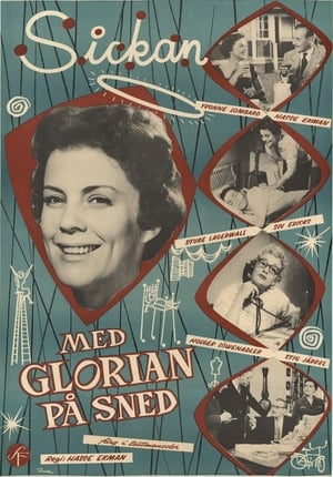 Poster Med glorian på sned (1957)