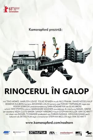 Poster Nashorn im Galopp 2013