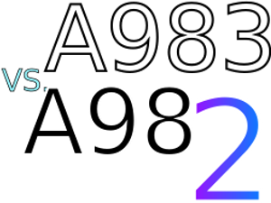 A983 VS. A982 II