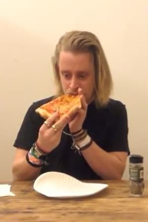 Macaulay Culkin Eating a Slice of Pizza poster