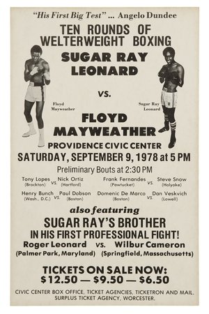 Poster Sugar Ray Leonard vs. Floyd Mayweather Sr (1978)