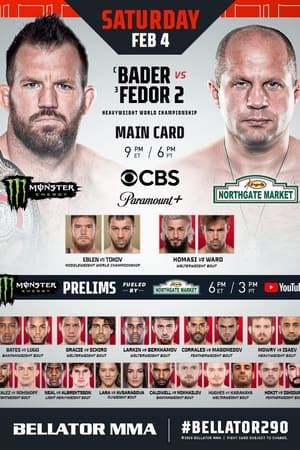 Poster Bellator 290: Bader vs. Fedor 2 2023