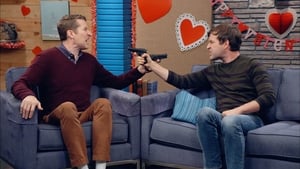 Comedy Bang! Bang! Mark Duplass Wears a Striped Sweater and Jeans