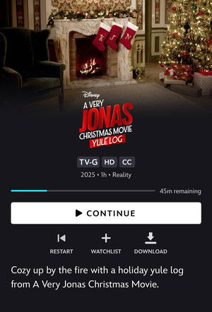 Image A Very Jonas Christmas Movie Yule Log