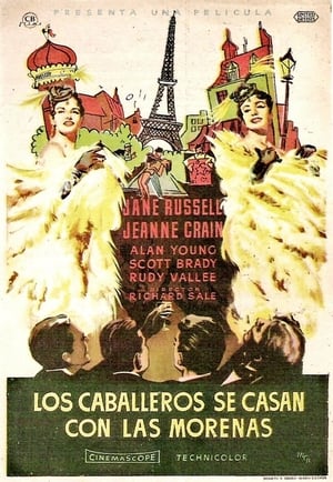 Poster Los caballeros se casan con las morenas 1955
