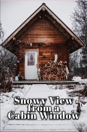 Image Snowy View from a Cabin Window