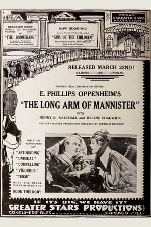 Poster The Long Arm of Mannister 1919