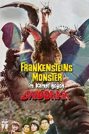 Image Frankensteins Monster im Kampf gegen Ghidorah