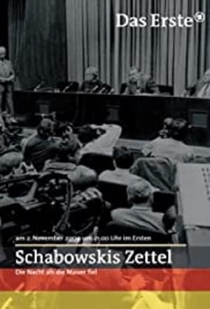 Poster Schabowskis Zettel - Die Nacht, als die Mauer fiel (2009)