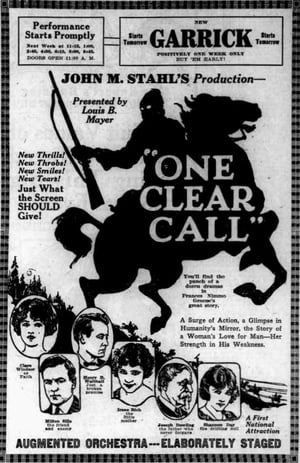 Poster One Clear Call 1922