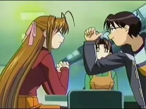 Love Hina Jealous Outburst? Two Lovebirds on a Boat: Tremble