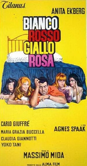 Poster Bianco, rosso, giallo, rosa 1964