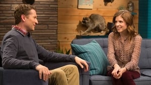 Comedy Bang! Bang! Anna Kendrick Wears a Patterned Blouse & Burgundy Pants