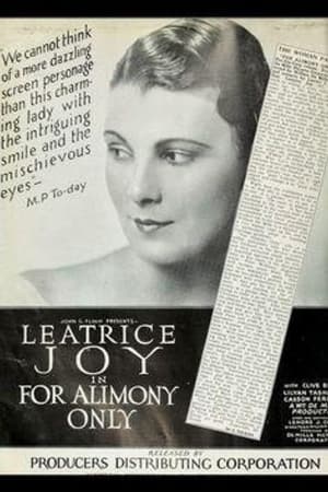 Poster For Alimony Only (1926)