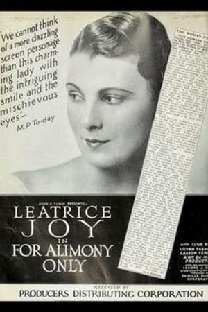 Poster For Alimony Only 1926