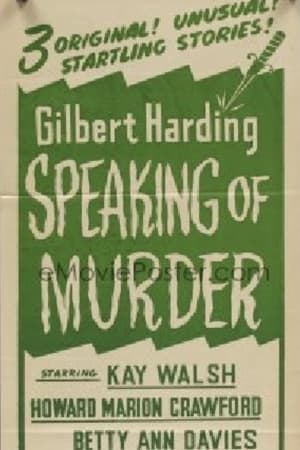 Poster Gilbert Harding Speaking of Murder 1953